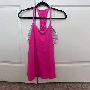 Lululemon Pink Strappy Tank Racerback